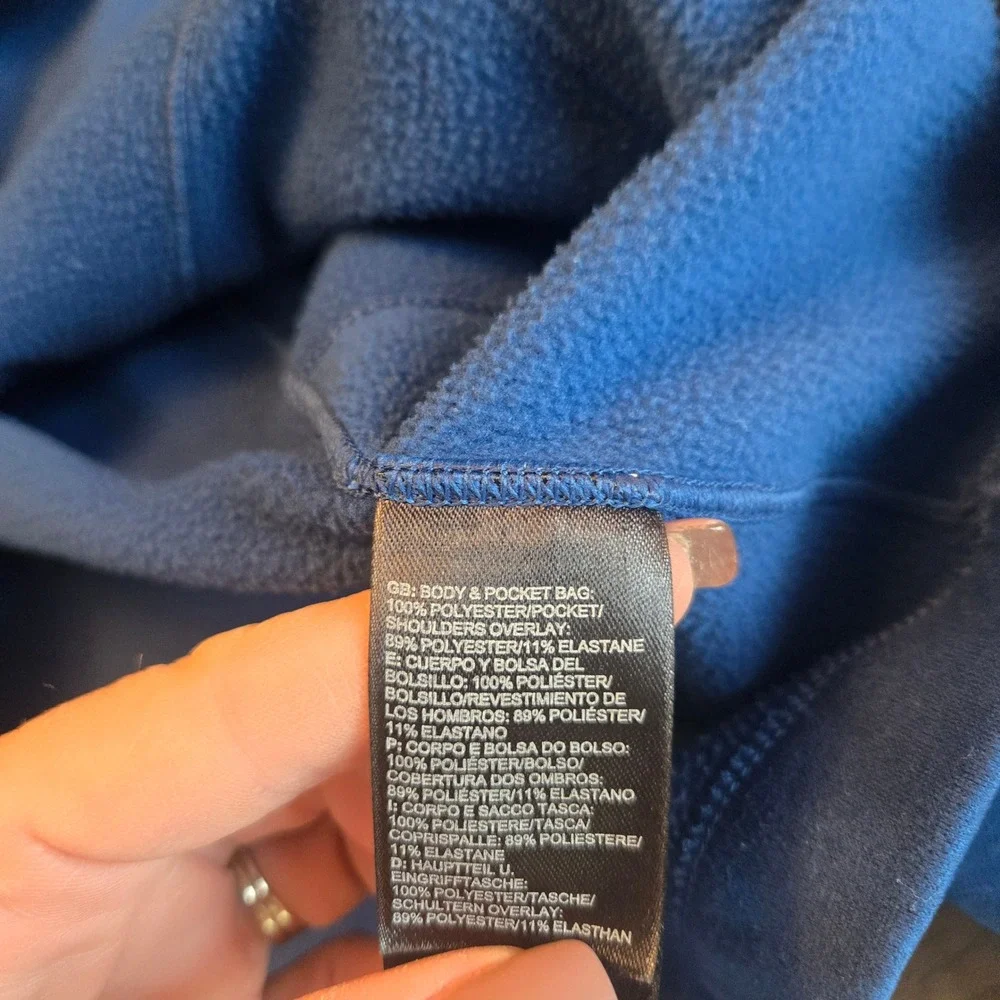 The North Face Mens FlashDry-XD Quarter Zip Fleece Pullover Blue Large Thumbhole